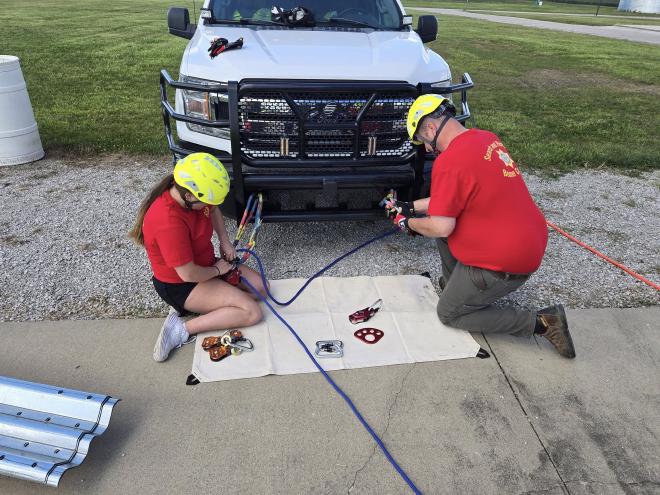 Rigging rescue equipment